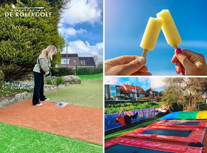 Tickets 5 Entreeticket De Rollygolf + trampolines + ijsje