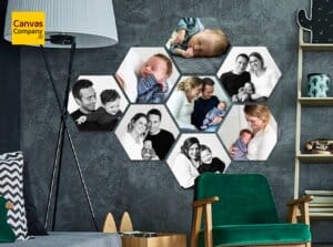 Hexagon collage via CanvasCompany (8 stuks)