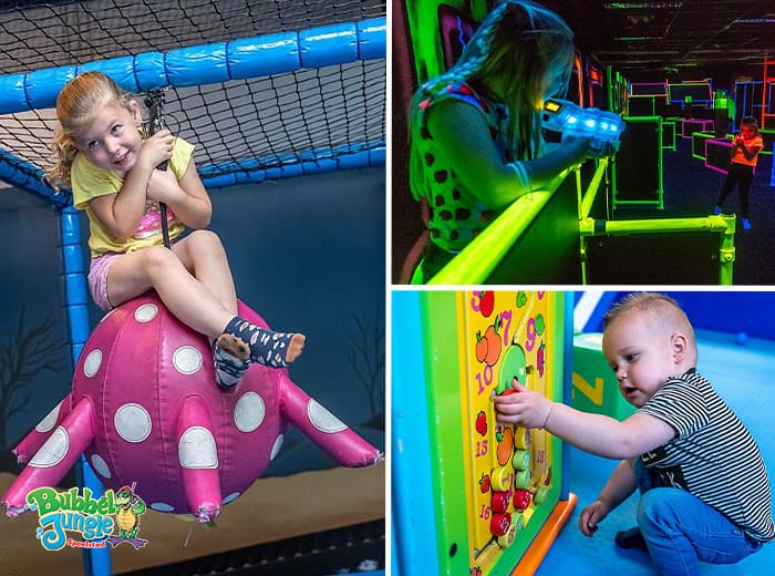 Tickets 3 Entreeticket + extra's bij Bubbeljungel Speelstad