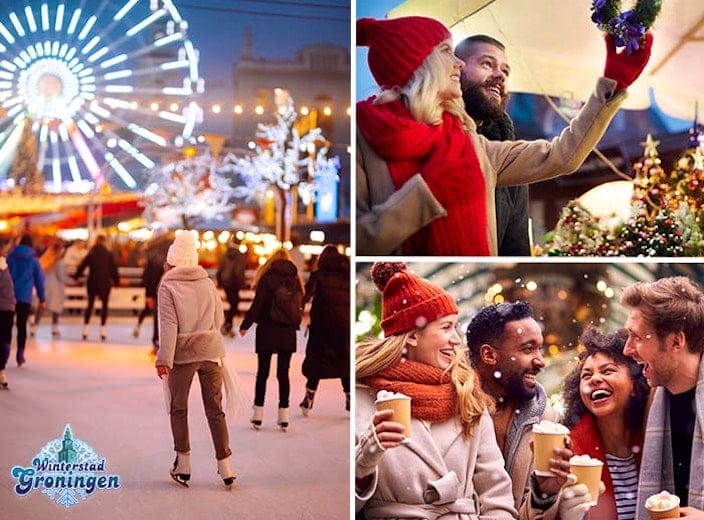 Schaatsen Winterstad Groningen + consumpties + reuzenrad en trein