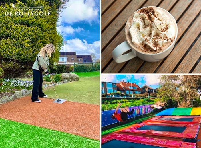 Entreeticket De Rollygolf + trampolines + chocolademelk