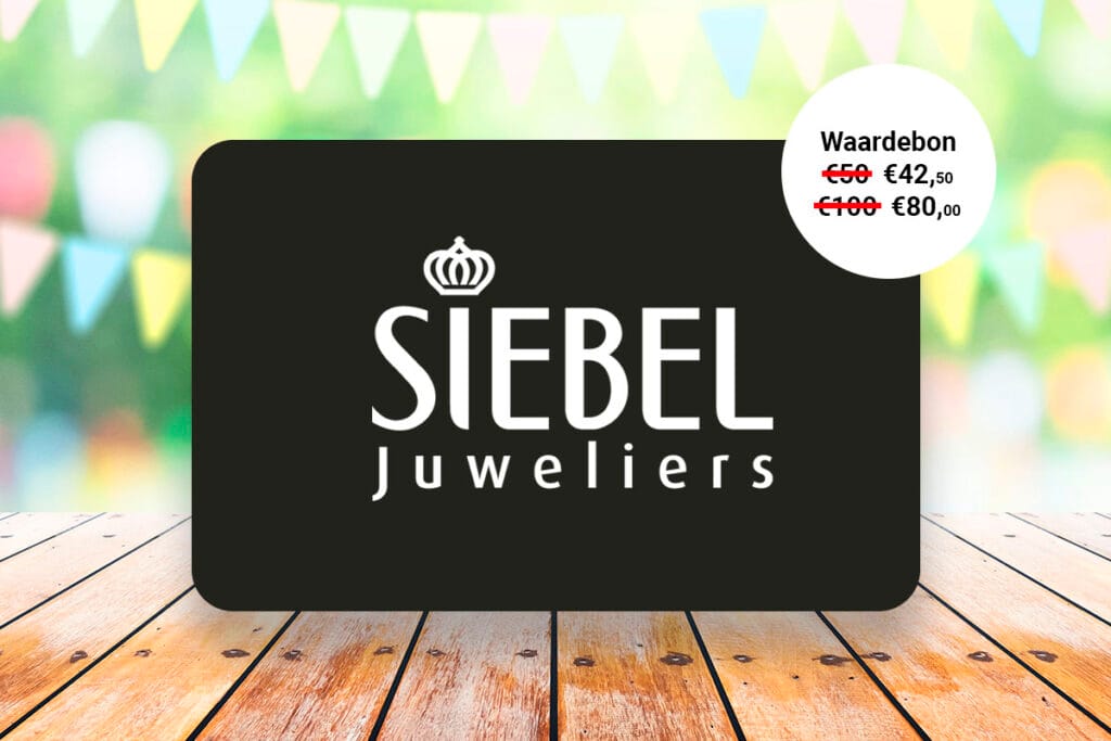 Waardebon t.w.v. €50 of €100 te besteden bij Siebel Juweliers