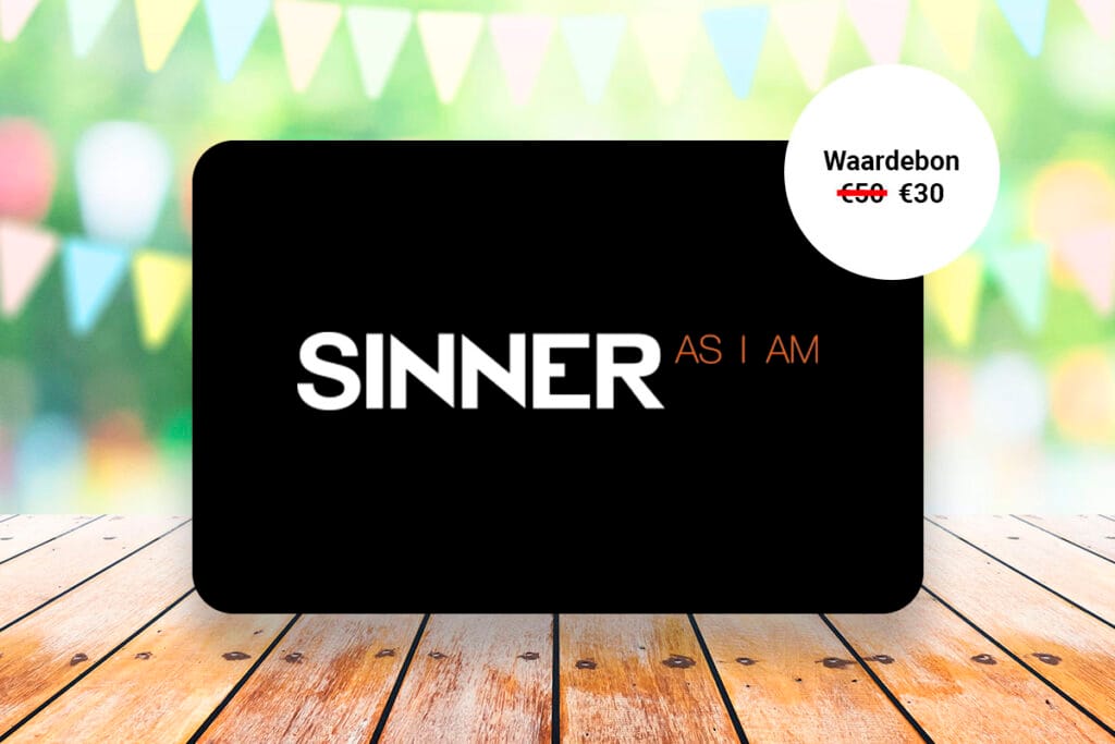 Waardebon t.w.v. €50 te besteden bij SINNER