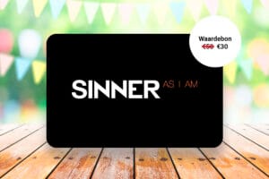 Waardebon t.w.v. €50 te besteden bij SINNER