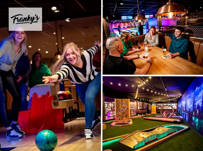 Burgermenu + bowlen en minigolf bij Franky's Hoorn