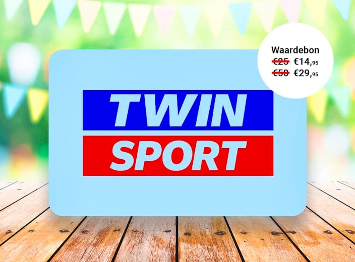 Waardebon t.w.v. €25 of €50 te besteden bij Twin Sport
