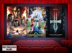 Bioscoopticket met kleine popcorn bij Bioscoop De Nieuwe Kolk Assen