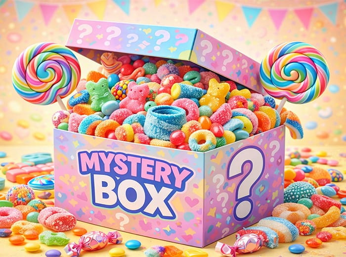 Mystery box van De Snoepbox t.w.v. €20