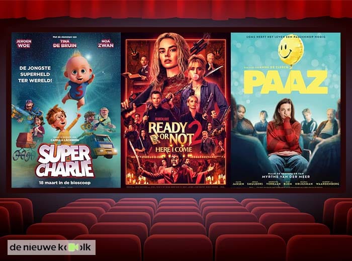 Bioscoopticket met kleine popcorn bij Bioscoop De Nieuwe Kolk Assen