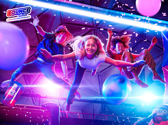Entreeticket Bounce Valley Den Bosch (2 uur) + sokken & slush puppy